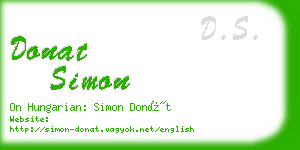 donat simon business card